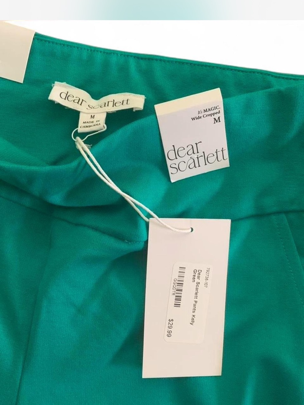 New with Tag Kelly green Wide-Leg women’s  Pants size M - Picture 2 of 8